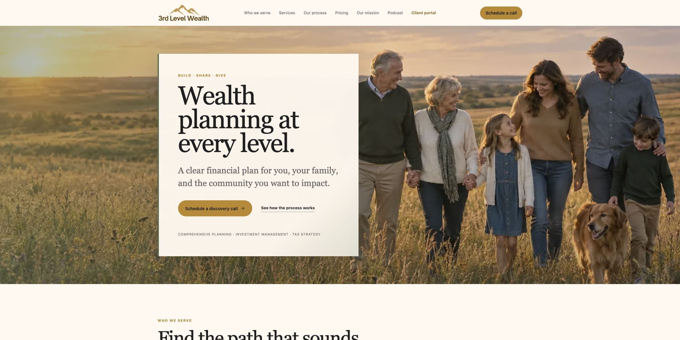 3rd Level Wealth public website
